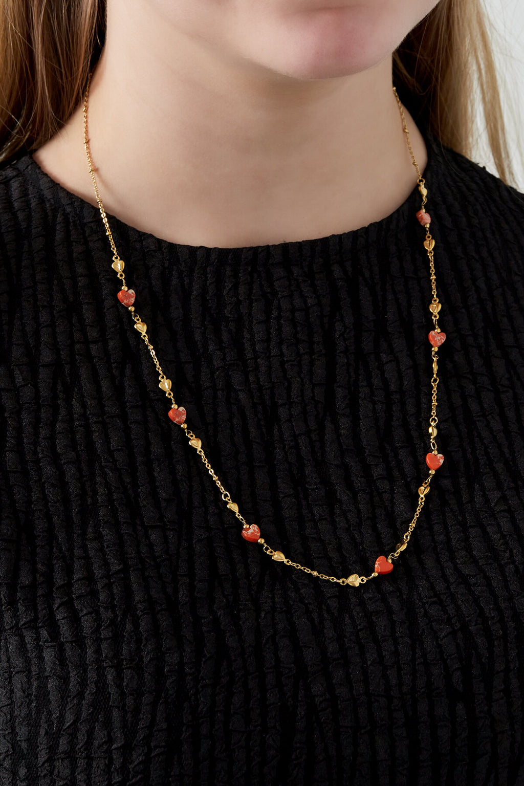 Collier Embrace the love - Couleur vert et or