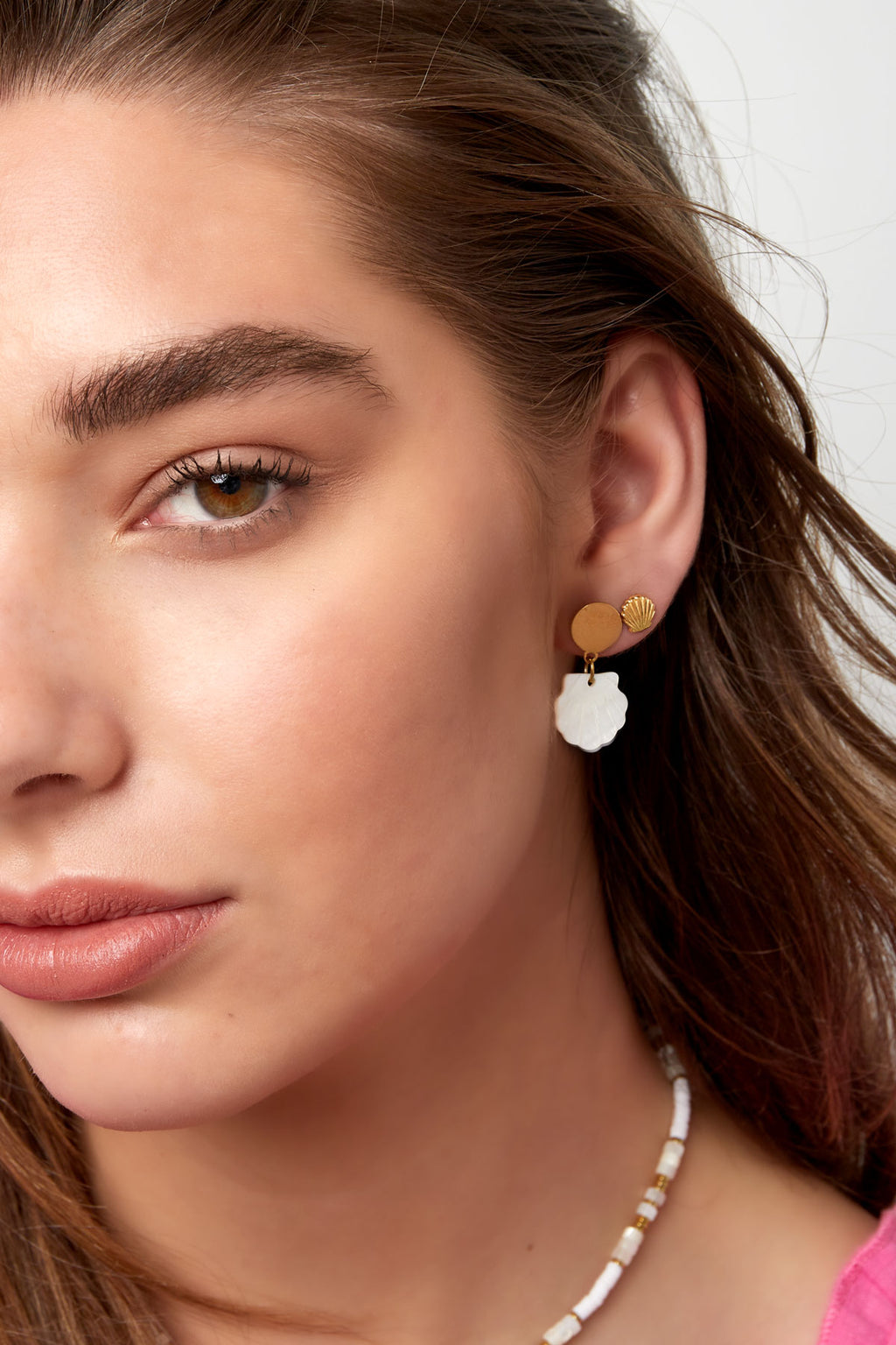 Clous d'oreilles coquillage - doré