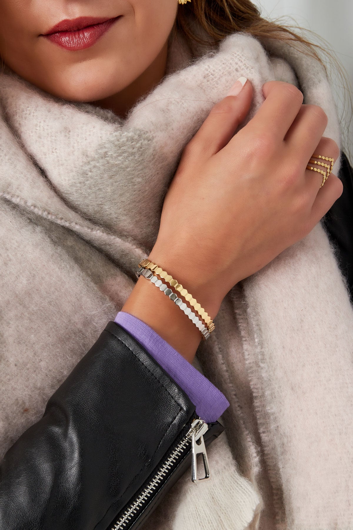 bracelet hexagones - 14628