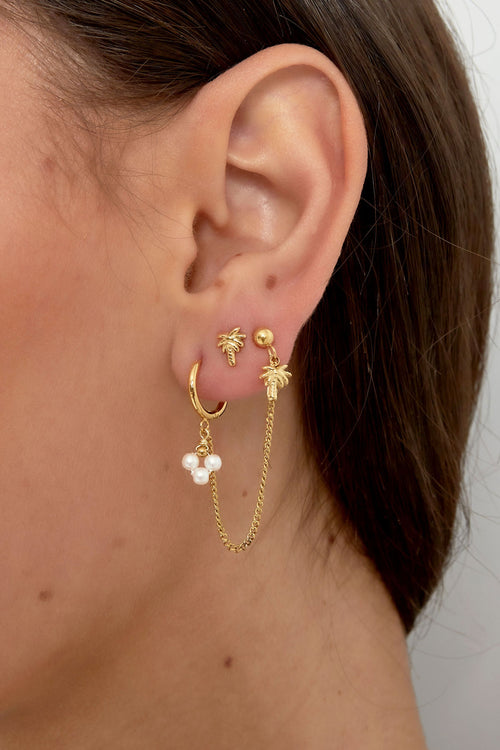 Boucles d'oreilles à clous palmier 15900