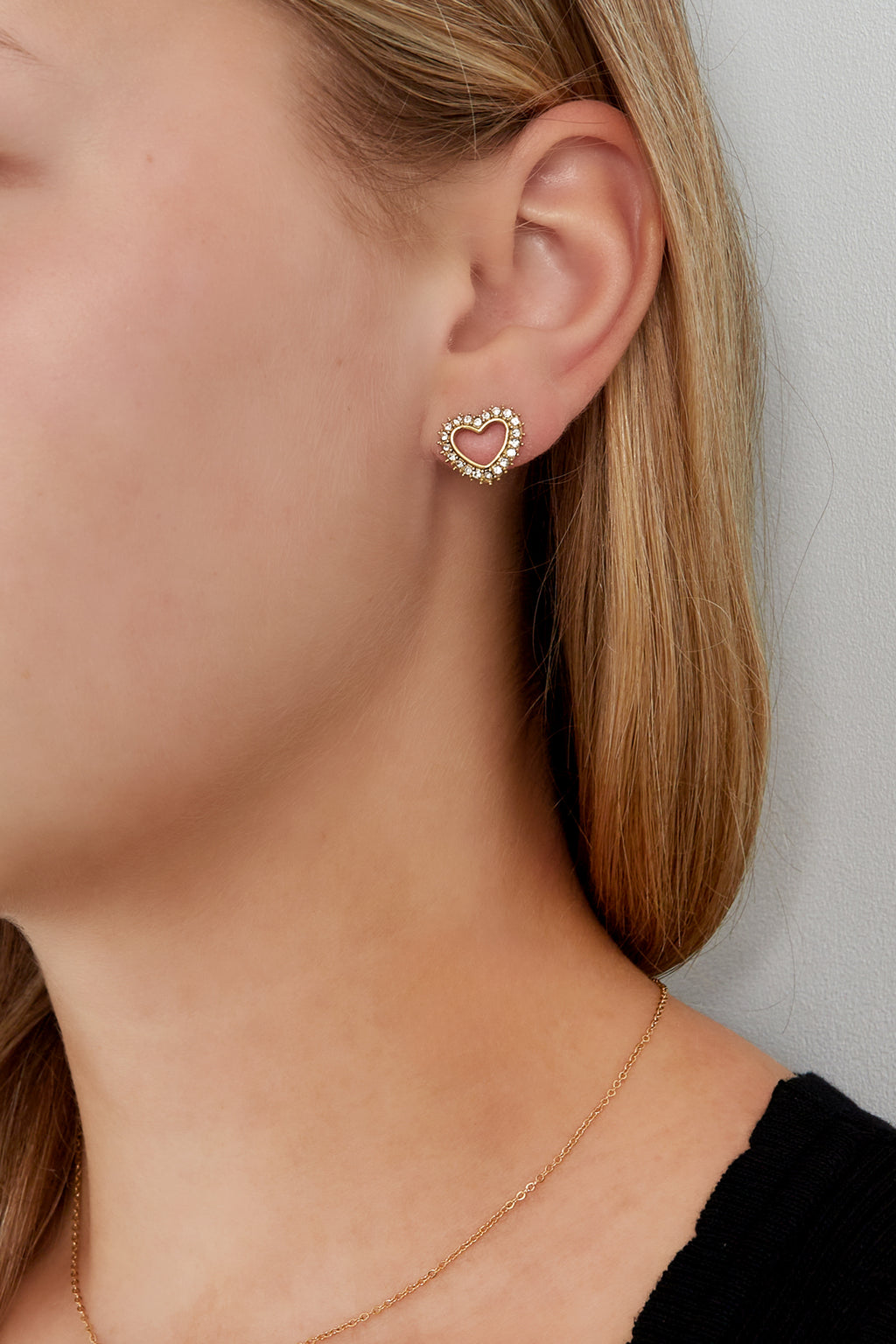Boucles d'oreilles Coeur Diamant -17126