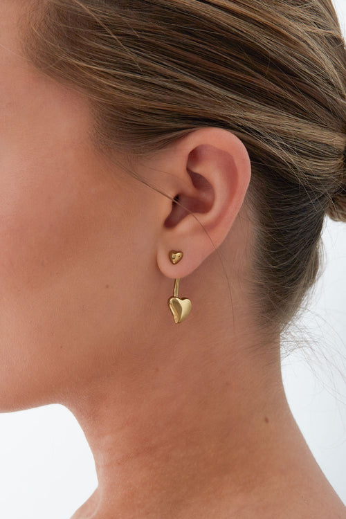 Boucles d'oreilles double coeur - 22647
