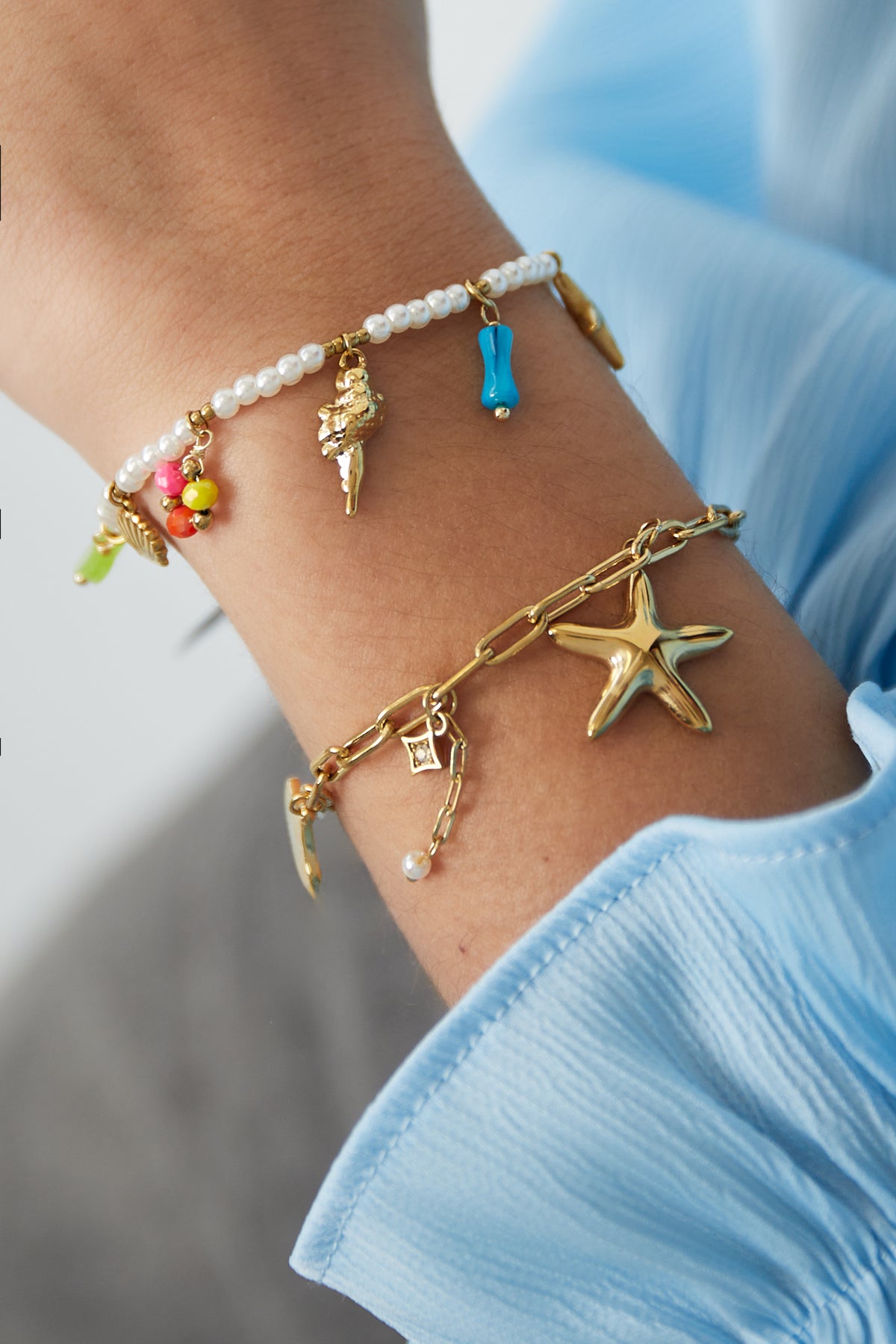 bracelet colCouleur Oré - Couleur Or blanc