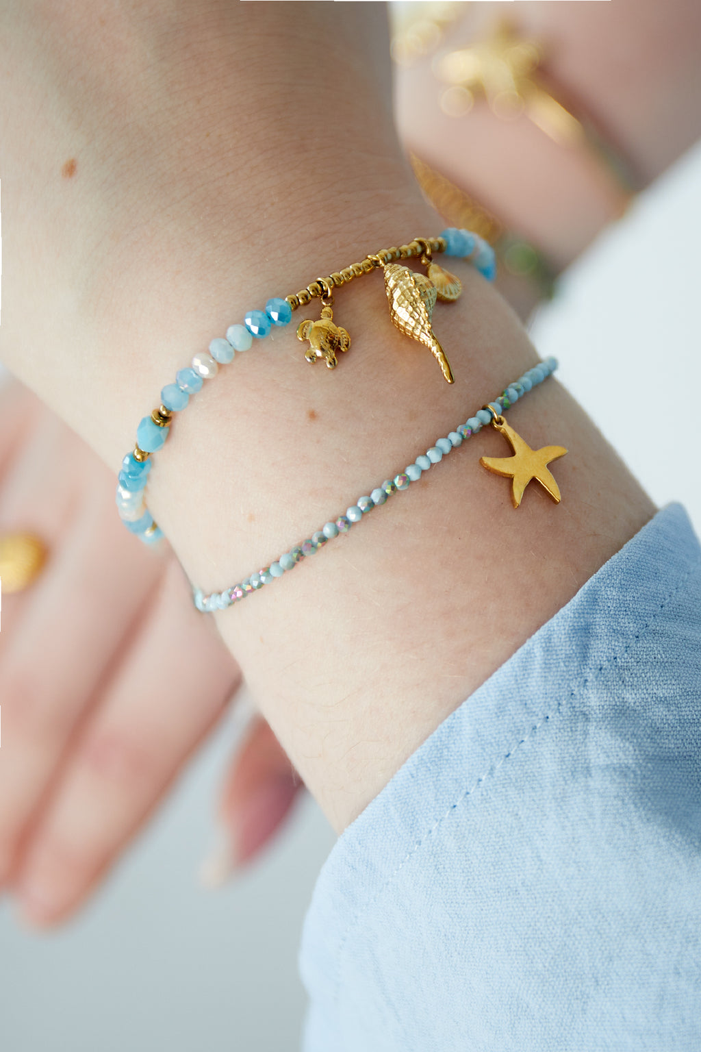 Bracelet étoile de mer colorée