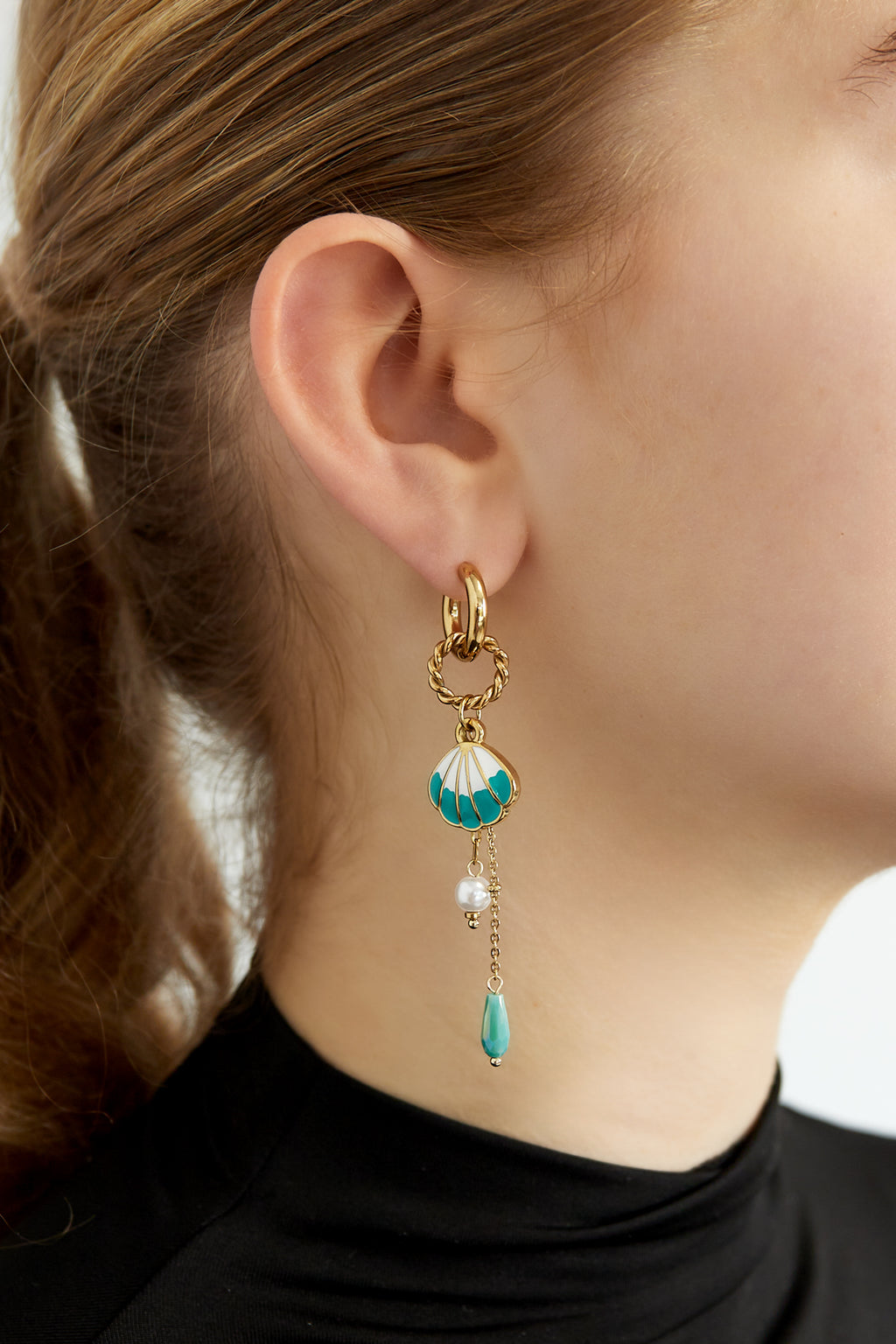 boucles d'oreilles coquillages de grande taille