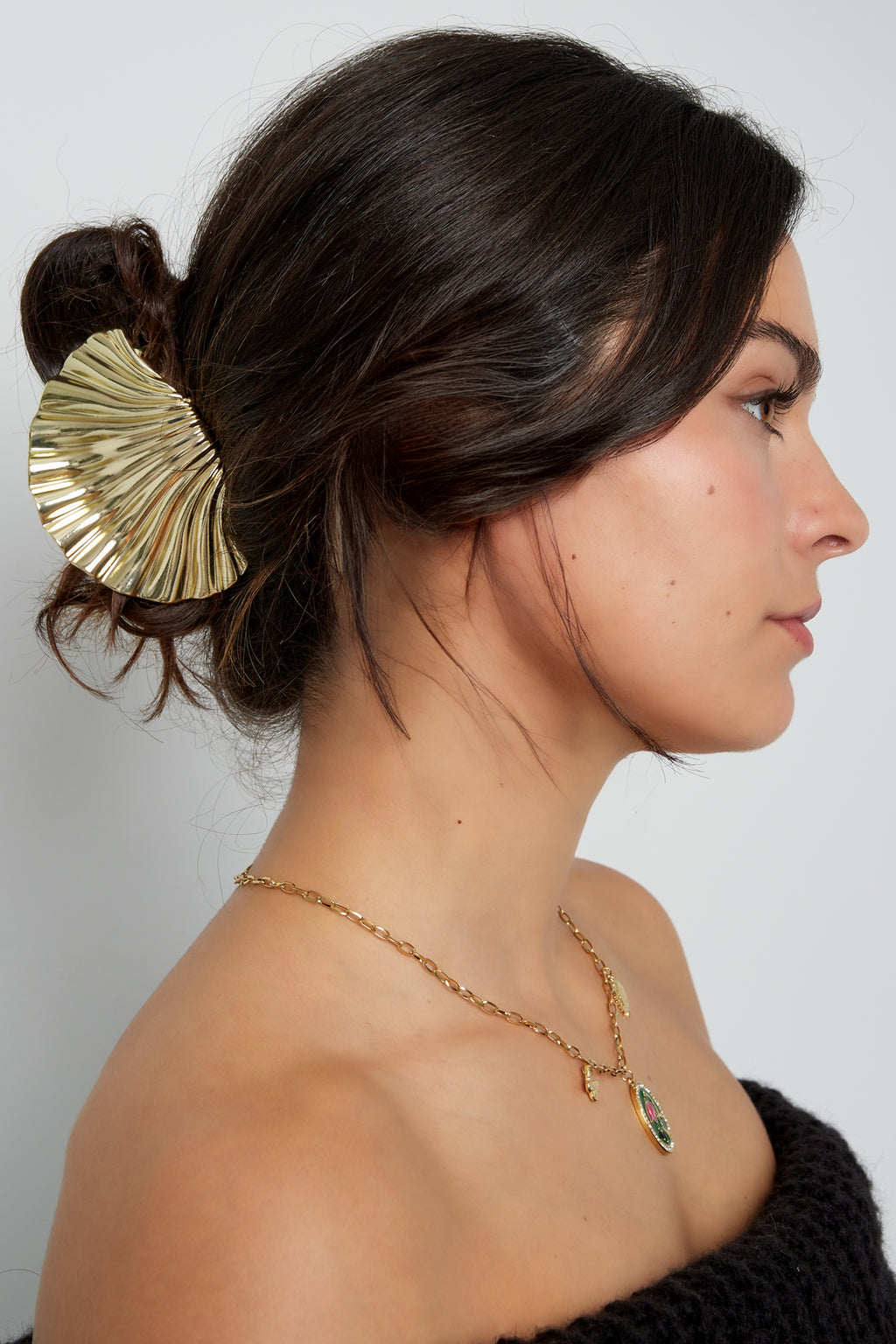 Pince à cheveux coquillage - 18442