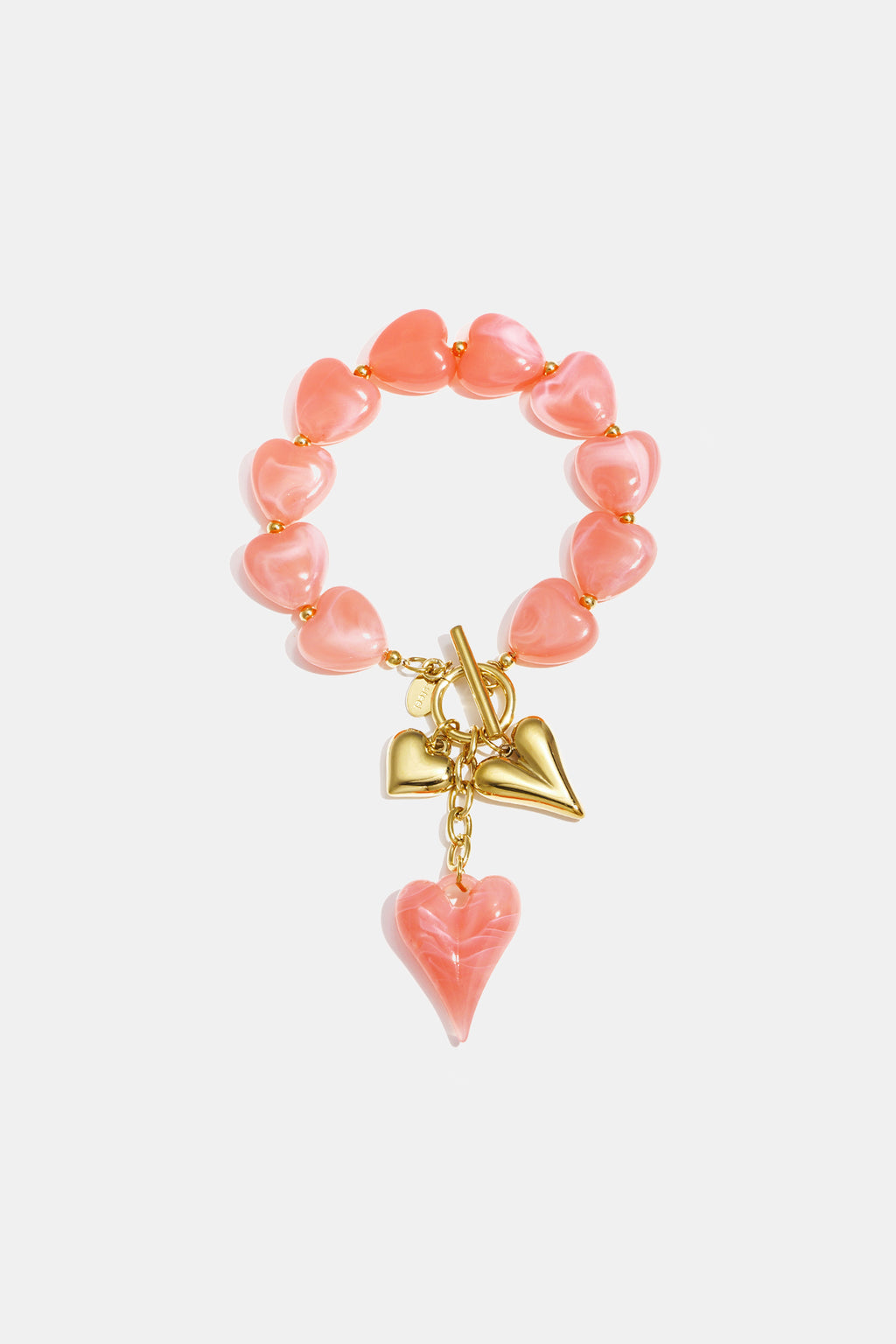 Bracelets en perles acryliques en forme de cœur - 63316