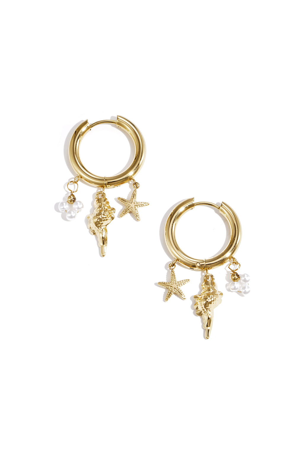 boucles d'oreilles vie marine