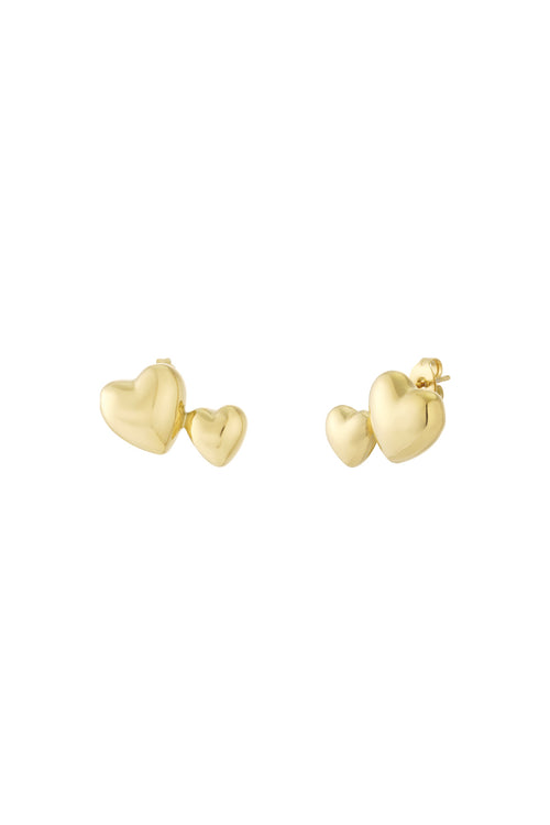 Boucles d'oreilles à tige style cœur 53390