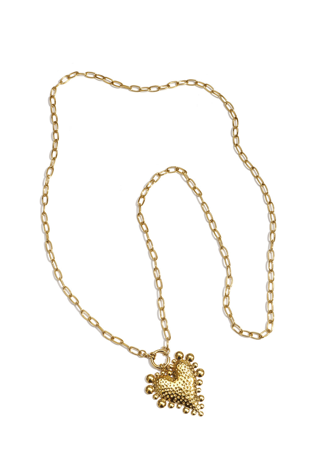 Collier à plusieurs rangs avec un pendentif cœur -63376
