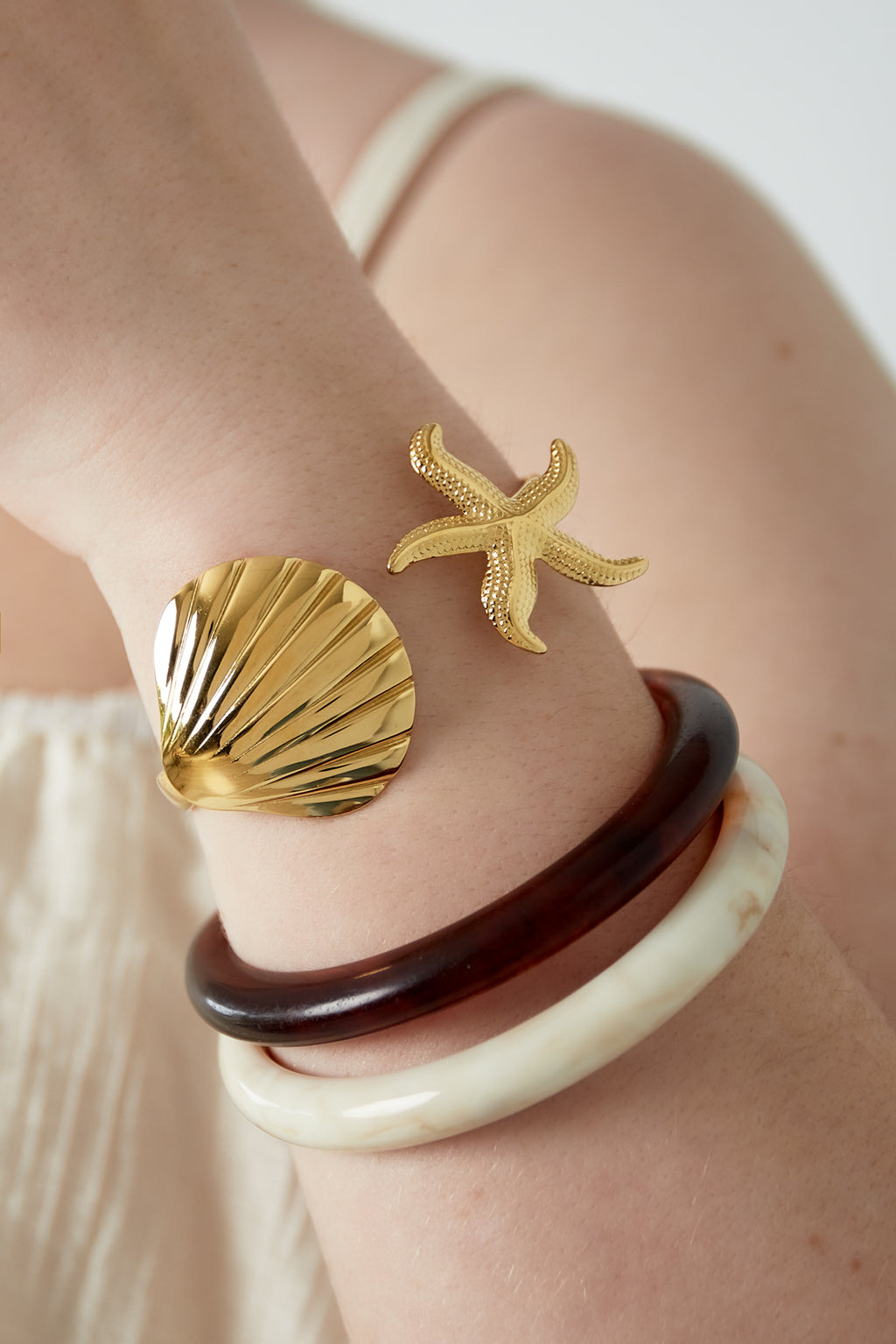 Bracelet coquillage et étoile de mer
