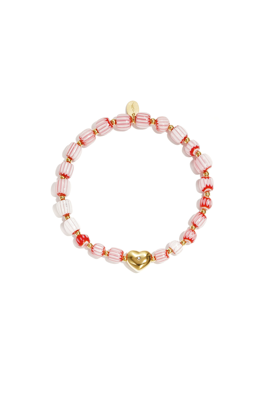 Bracelet de perles avec un centre en forme de cœur - 63043