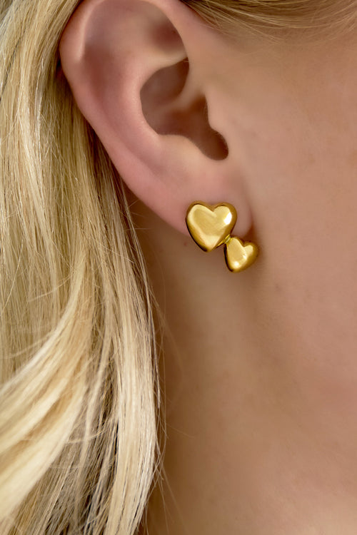 Boucles d'oreilles à tige style cœur 53390