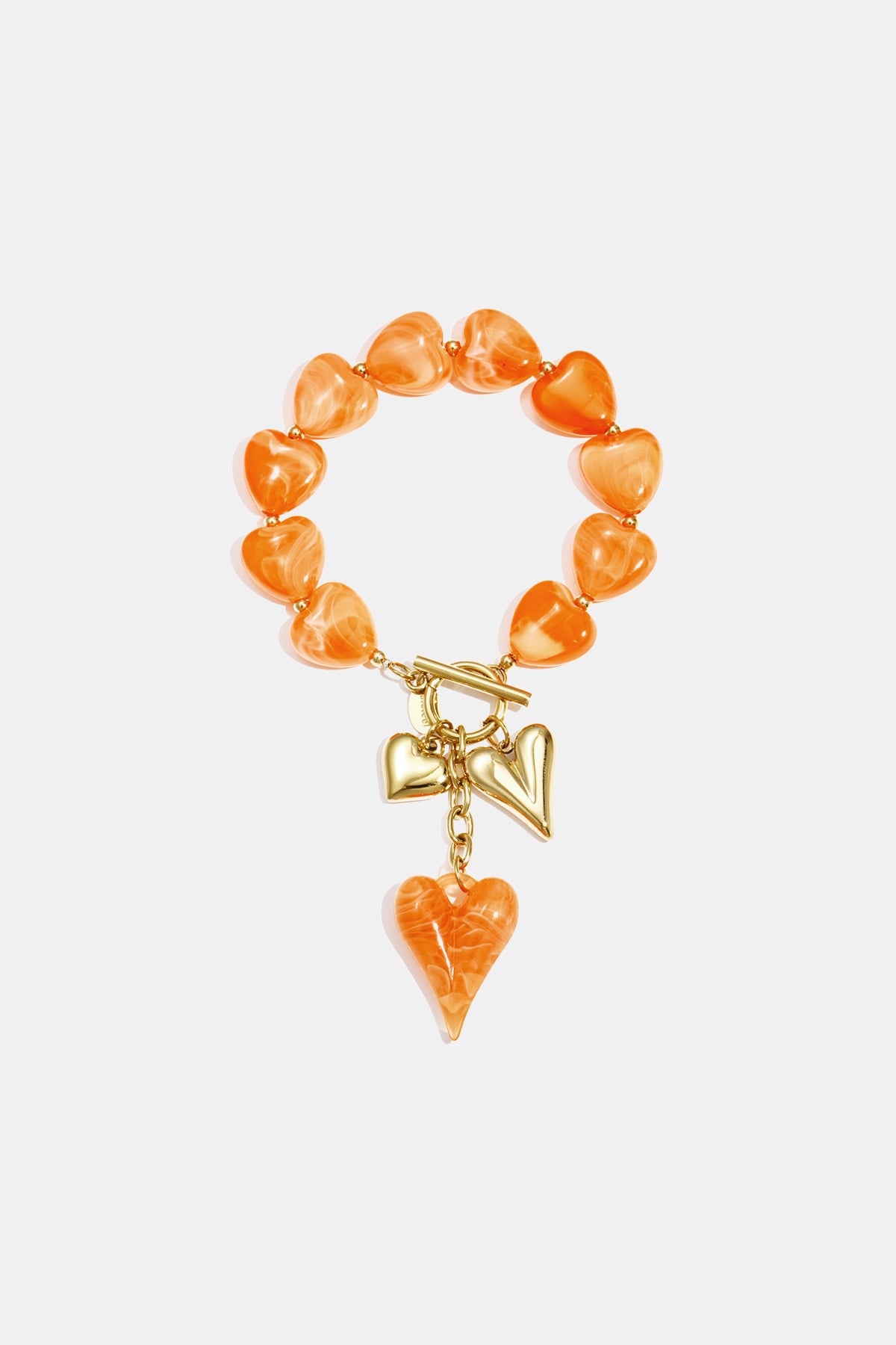 Bracelets en perles acryliques en forme de cœur - 63316