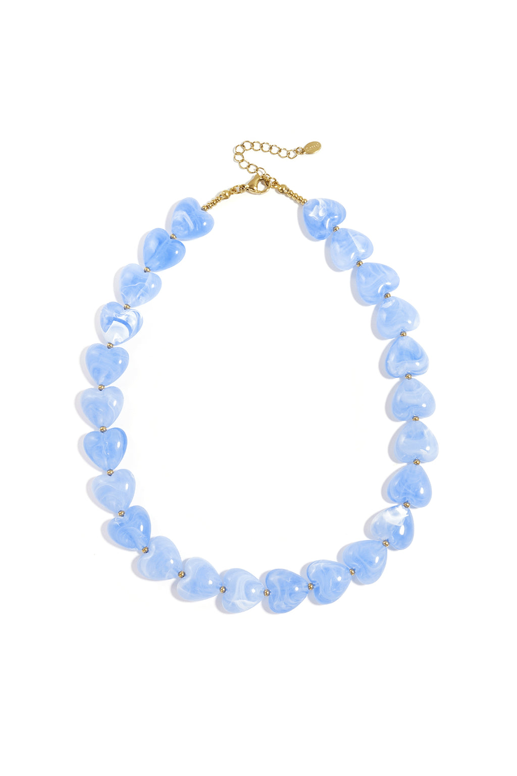 Collier avec perles en forme de cœur