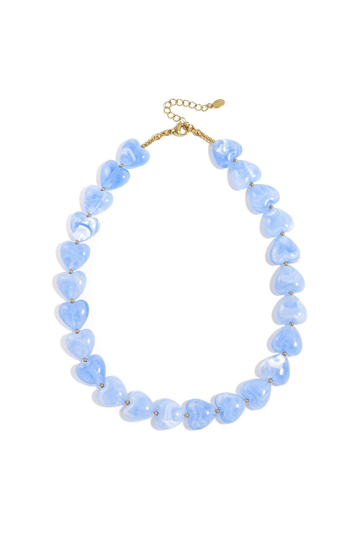 Collier avec perles en forme de cœur