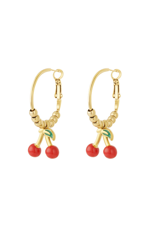 Boucles d'oreilles cerises
