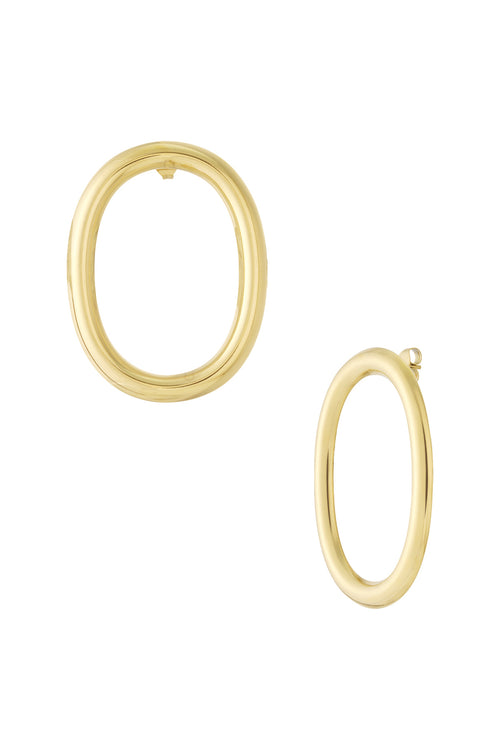 Boucles d'oreilles Créoles Ovales - 53391