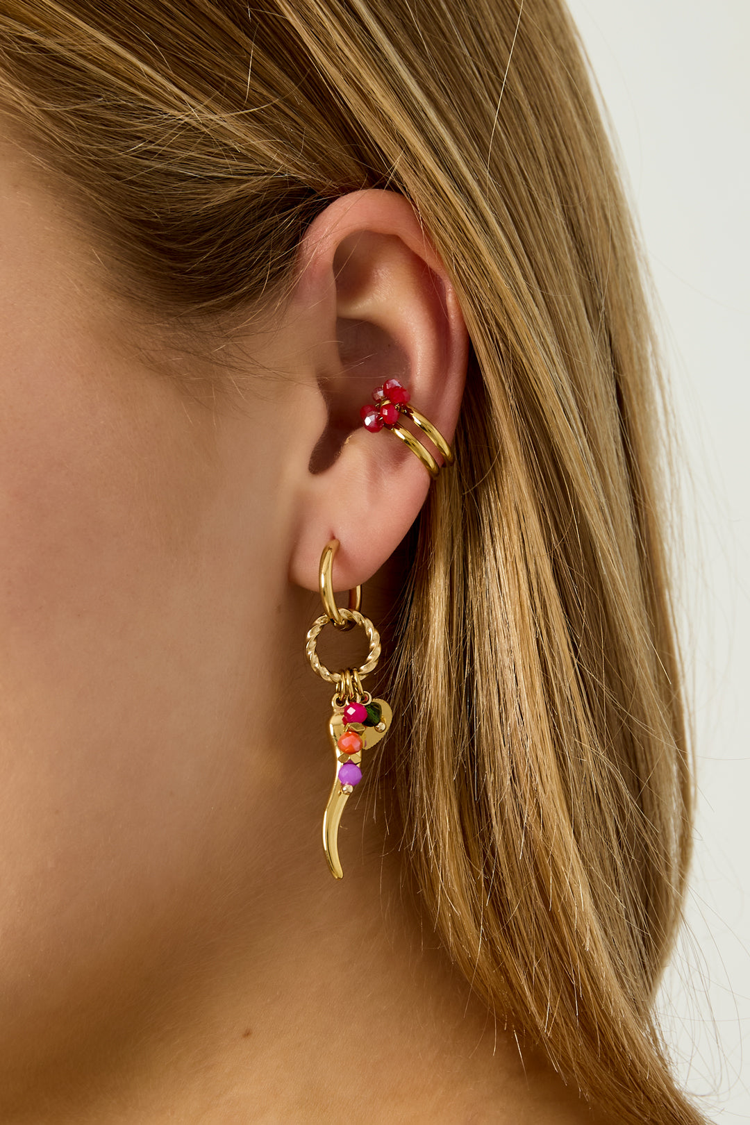 Boucles d'oreilles en acier inoxydable pour femme, style décontracté et simple, série Fleur