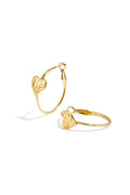 Boucles d'oreilles créoles avec cœur - 63881