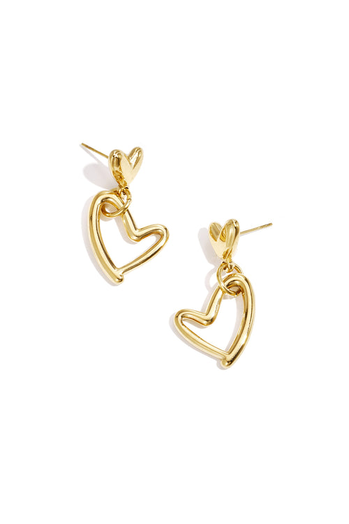 Boucles d'oreilles Cœurs pleins et vides - 63890
