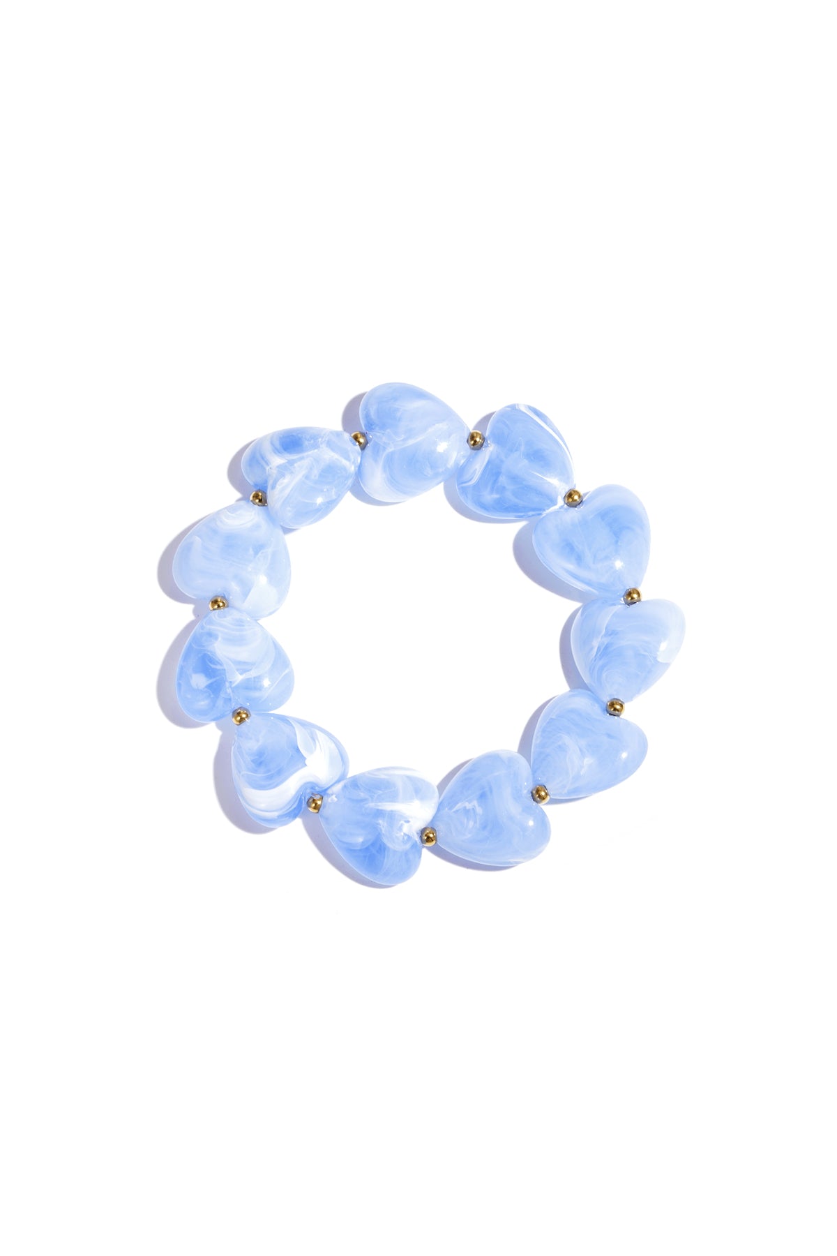 Bracelet avec perles en forme de cœur