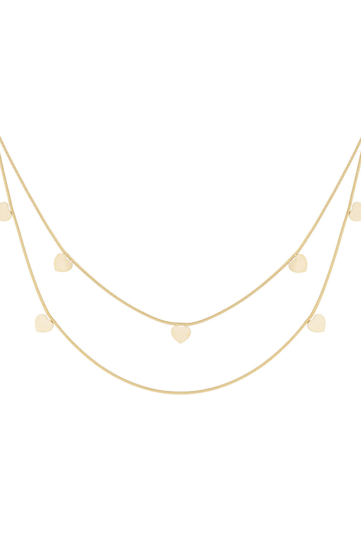 collier double coeur