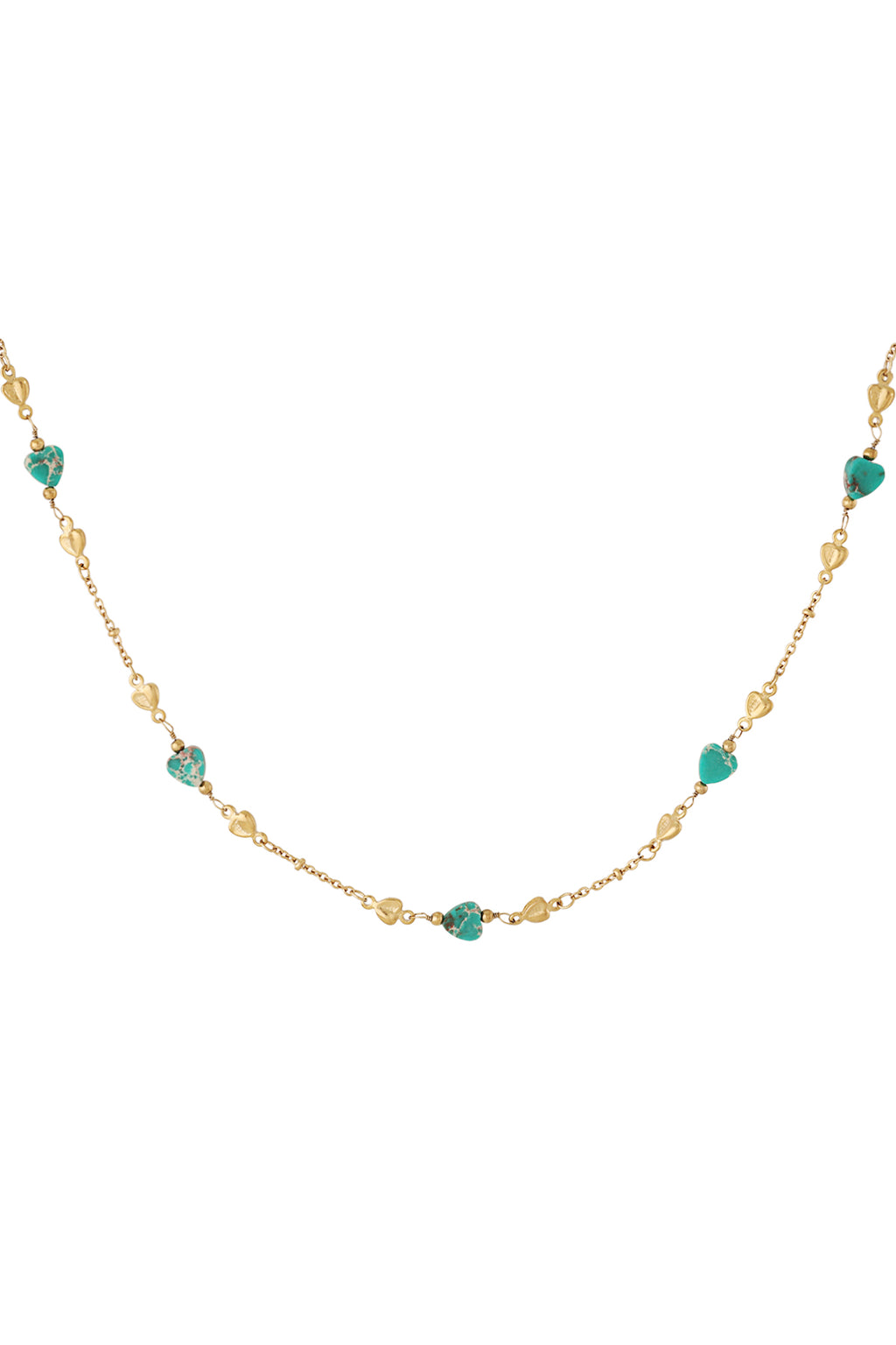 Collier Embrace the love - Couleur vert et or