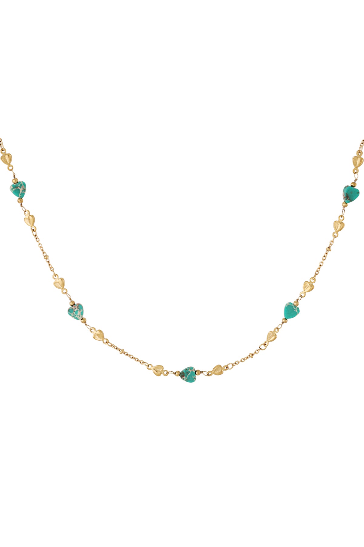 Collier Embrace the love - Couleur vert et or