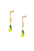 Boucles d'oreilles soleil citron