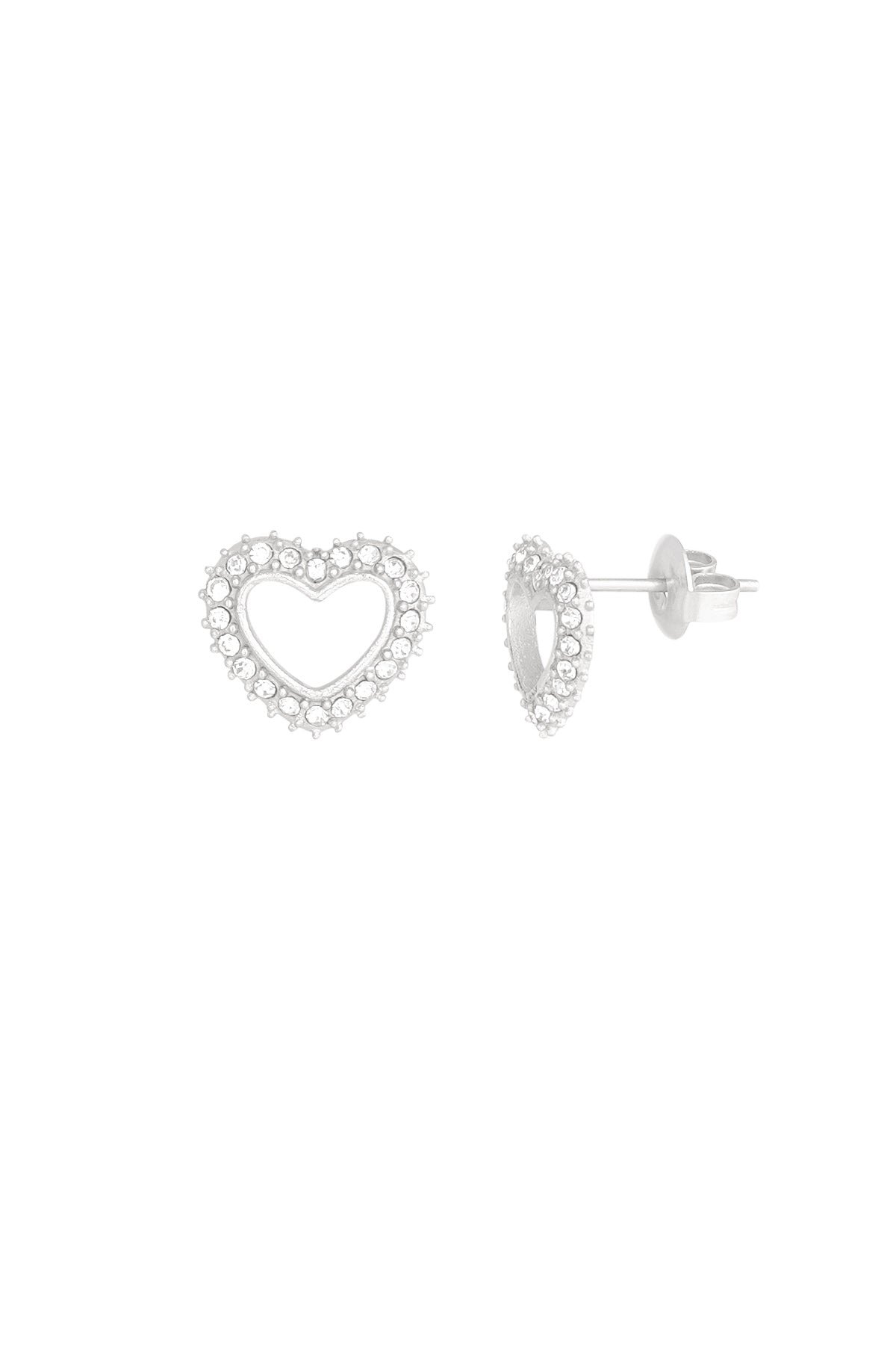 Boucles d'oreilles Coeur Diamant -17126