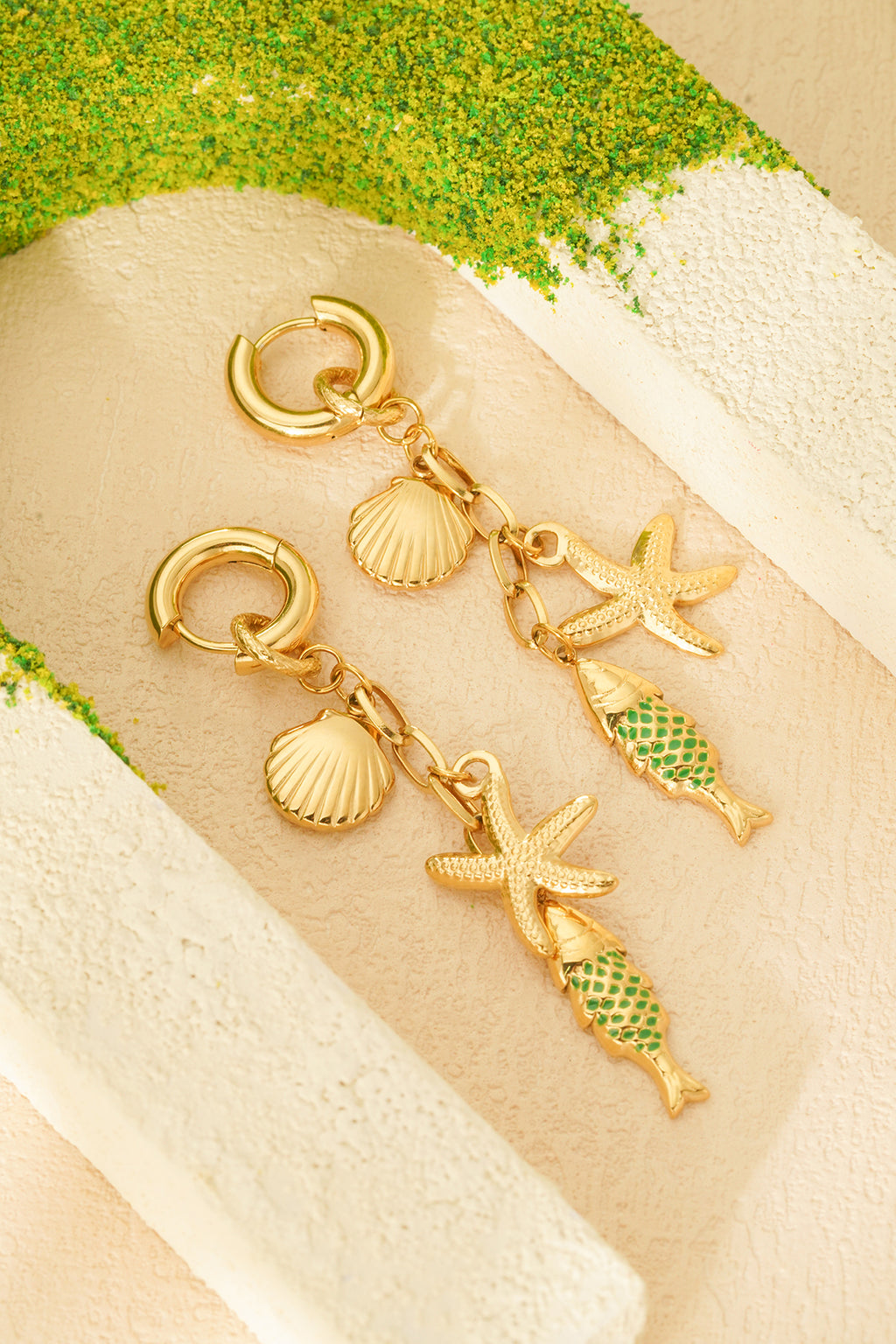 boucles d'oreilles monde marin