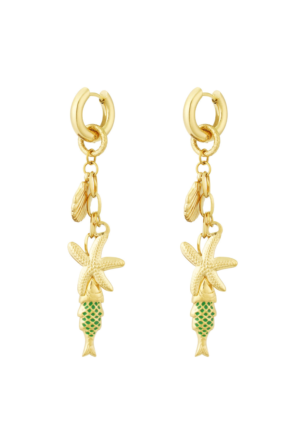 boucles d'oreilles monde marin