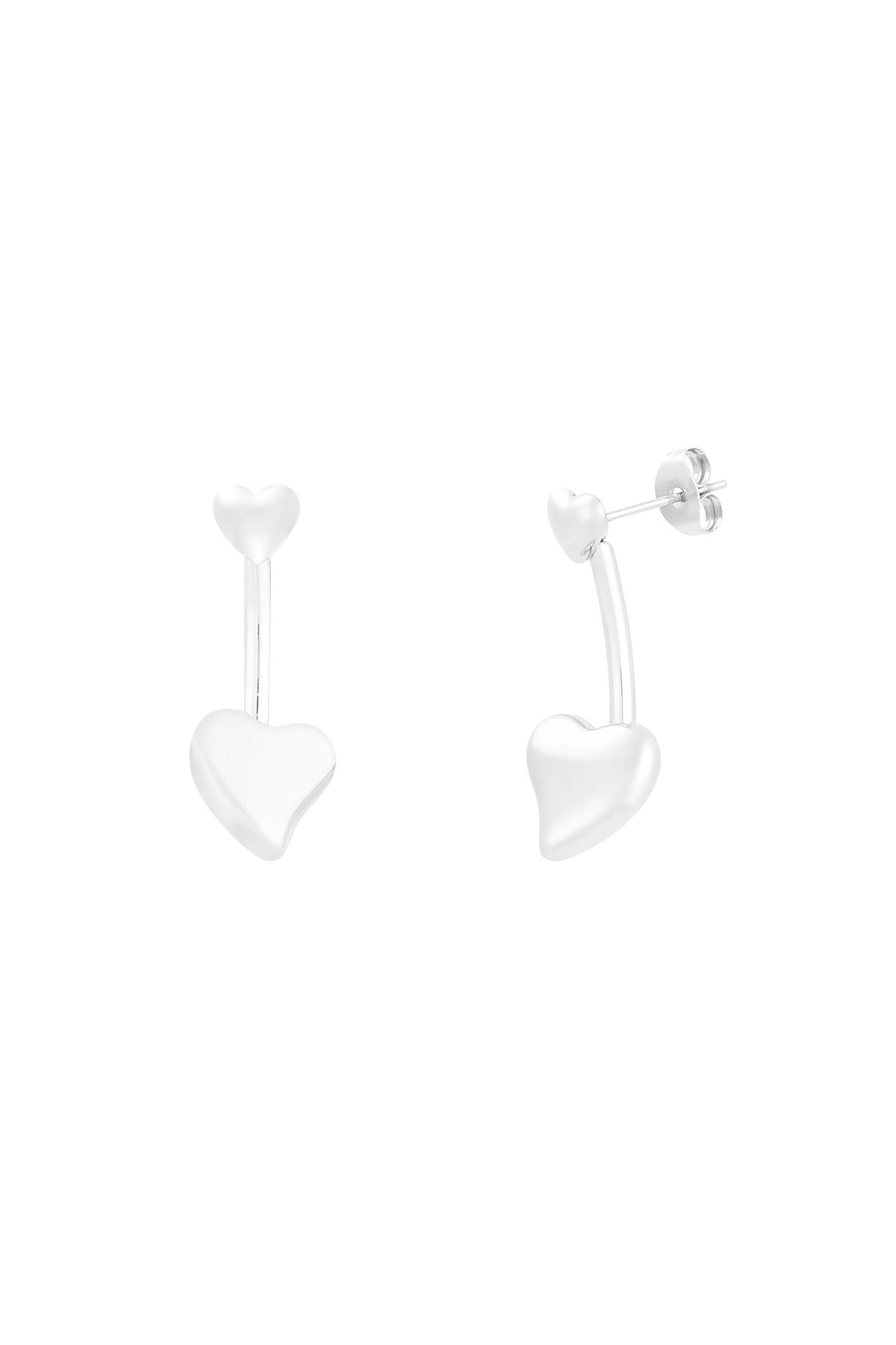 Boucles d'oreilles double coeur - 22647