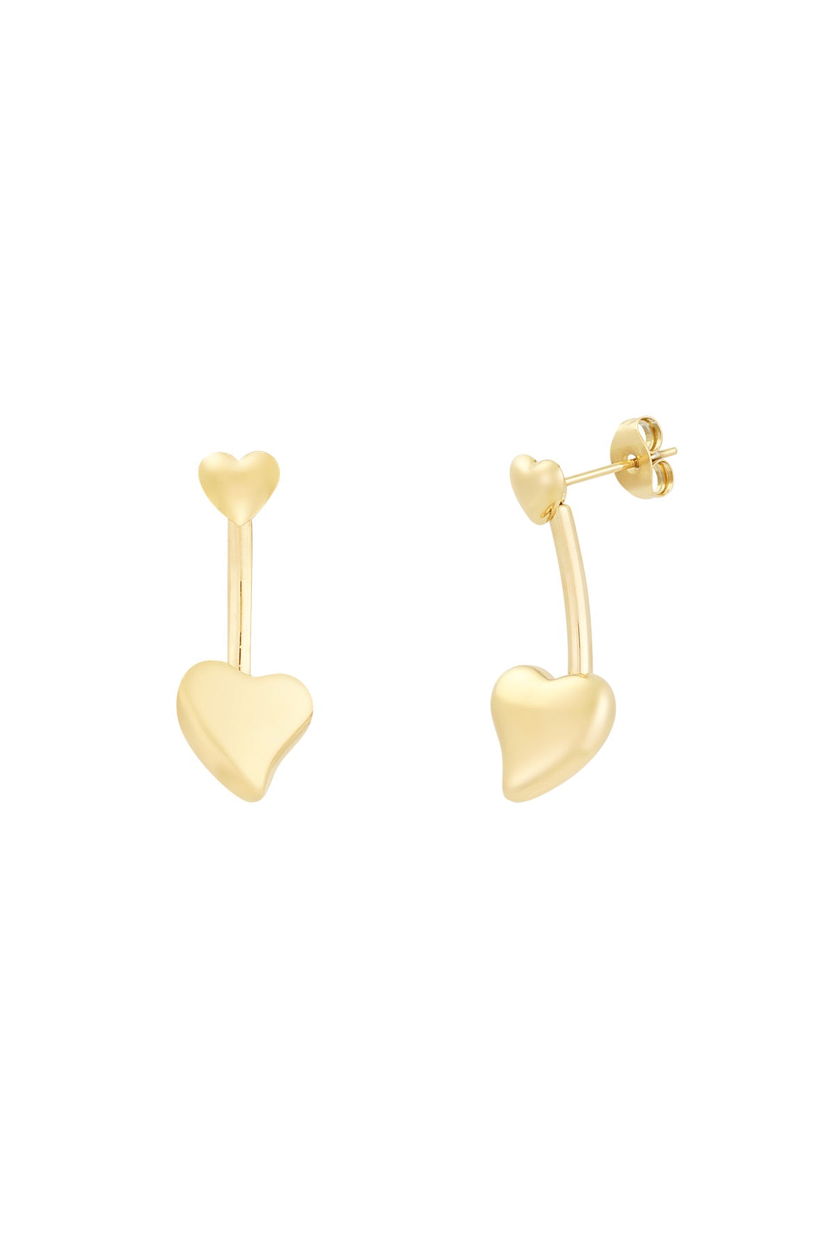 Boucles d'oreilles double coeur - 22647