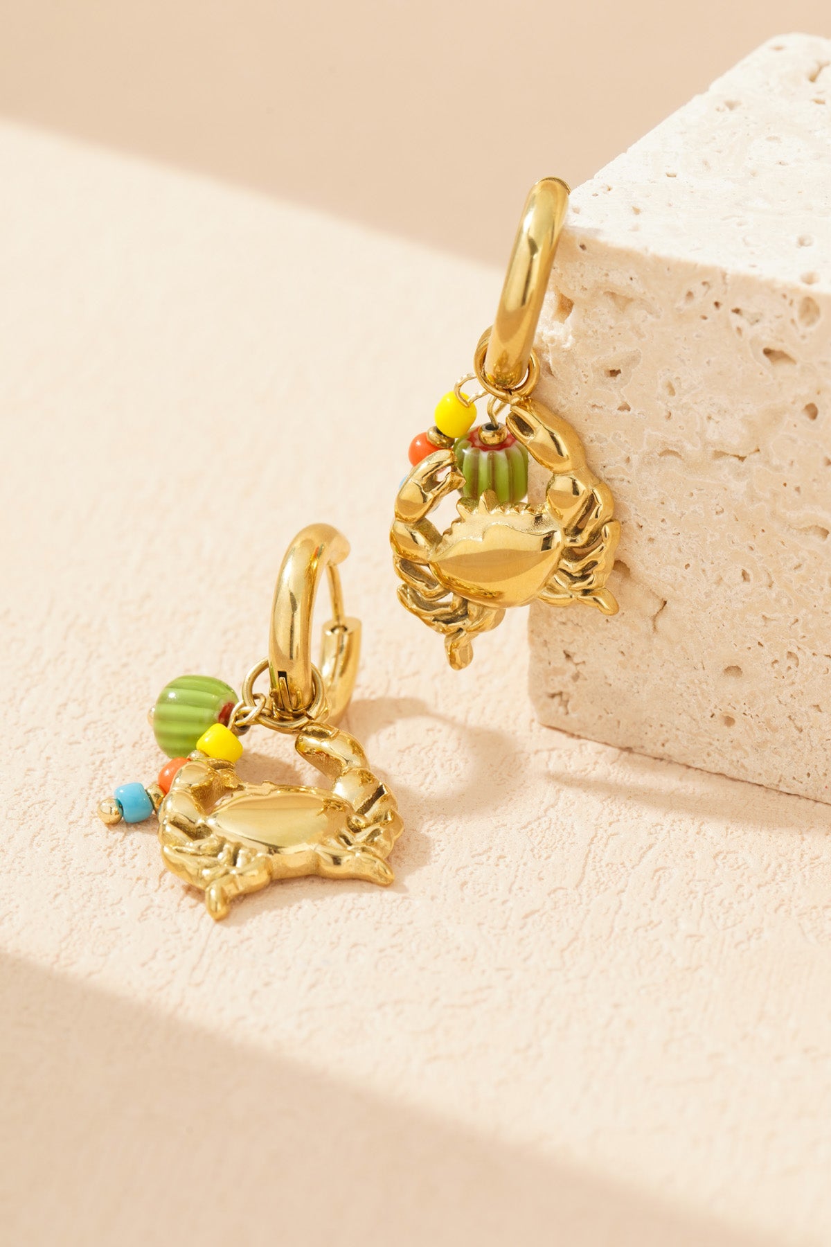 boucles d'oreilles crabe