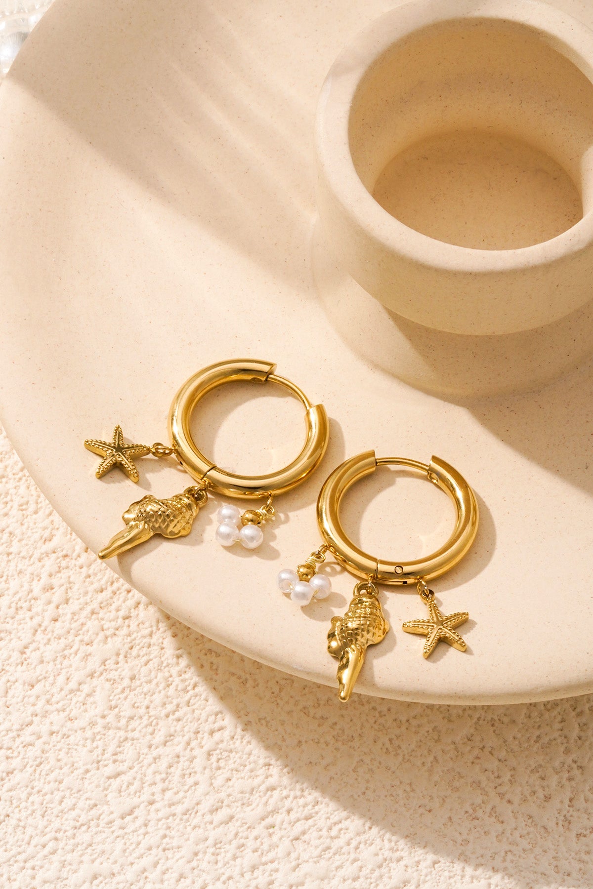boucles d'oreilles vie marine