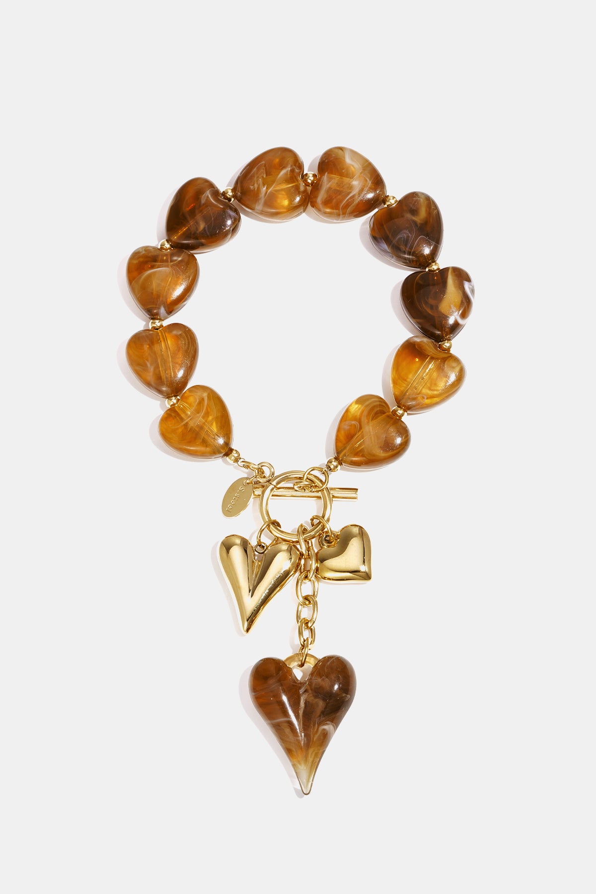 Bracelets en perles acryliques en forme de cœur - 63316