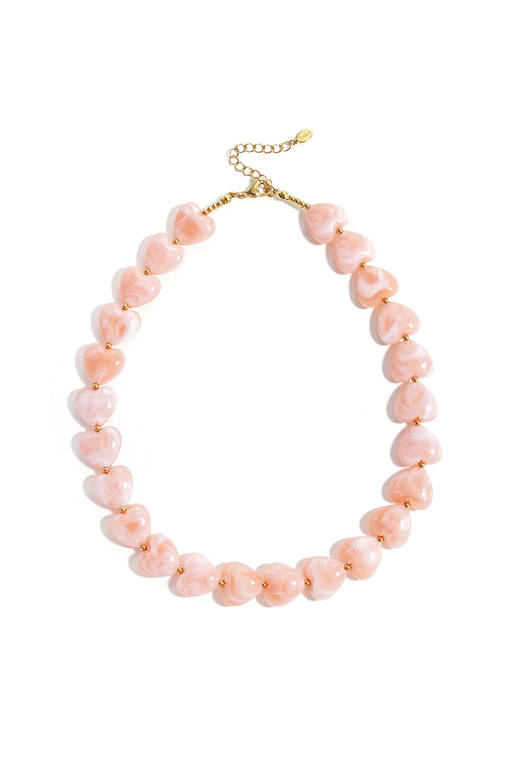 Collier avec perles en forme de cœur