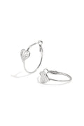 Boucles d'oreilles créoles avec cœur - 63881
