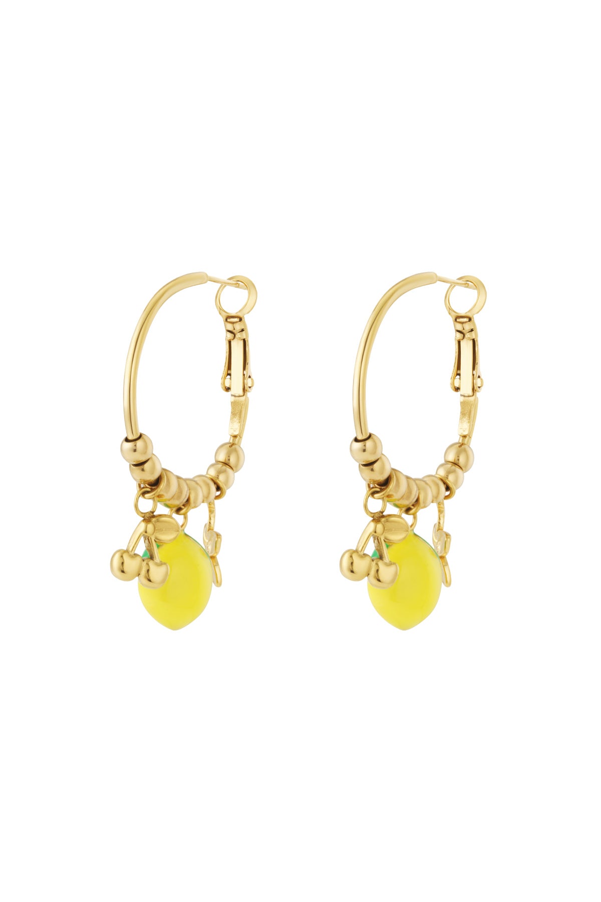 Boucles d'oreilles citron et cerise