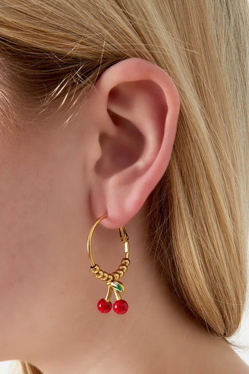 Boucles d'oreilles cerises