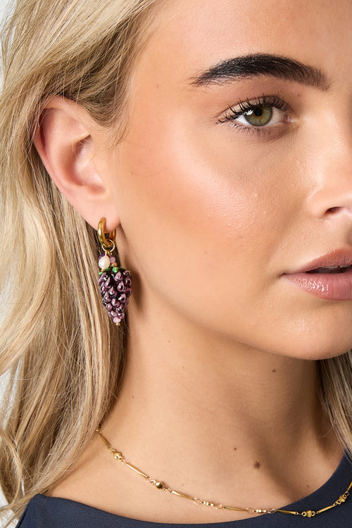 Boucles d'oreilles pendantes en acier inoxydable, série Fruit, décontractée, simple et quotidienne, bijoux pour femmes