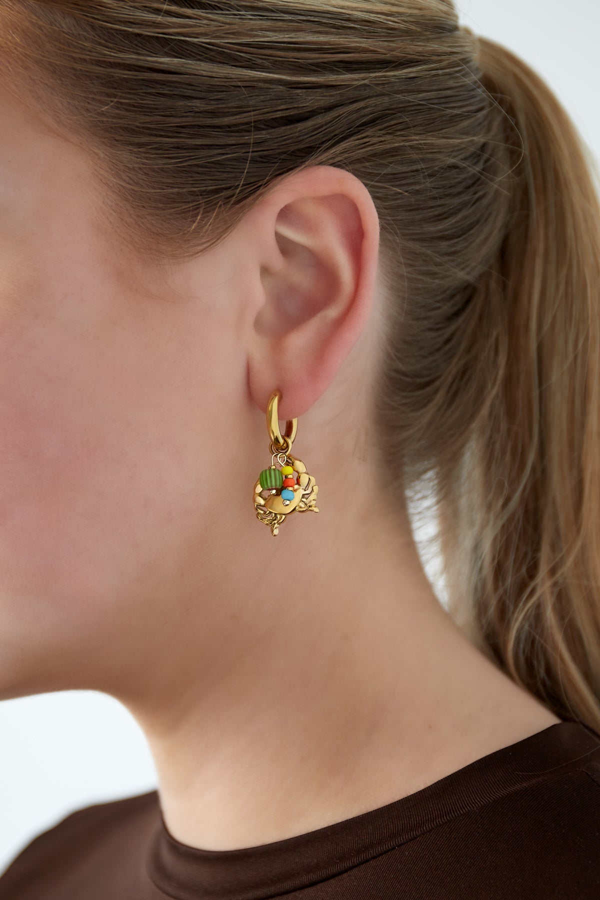 boucles d'oreilles crabe