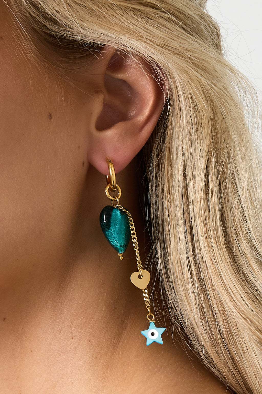 Boucles d'oreilles pendantes en acier inoxydable, style cœur, décontractées, simples et quotidiennes, bijoux pour femmes