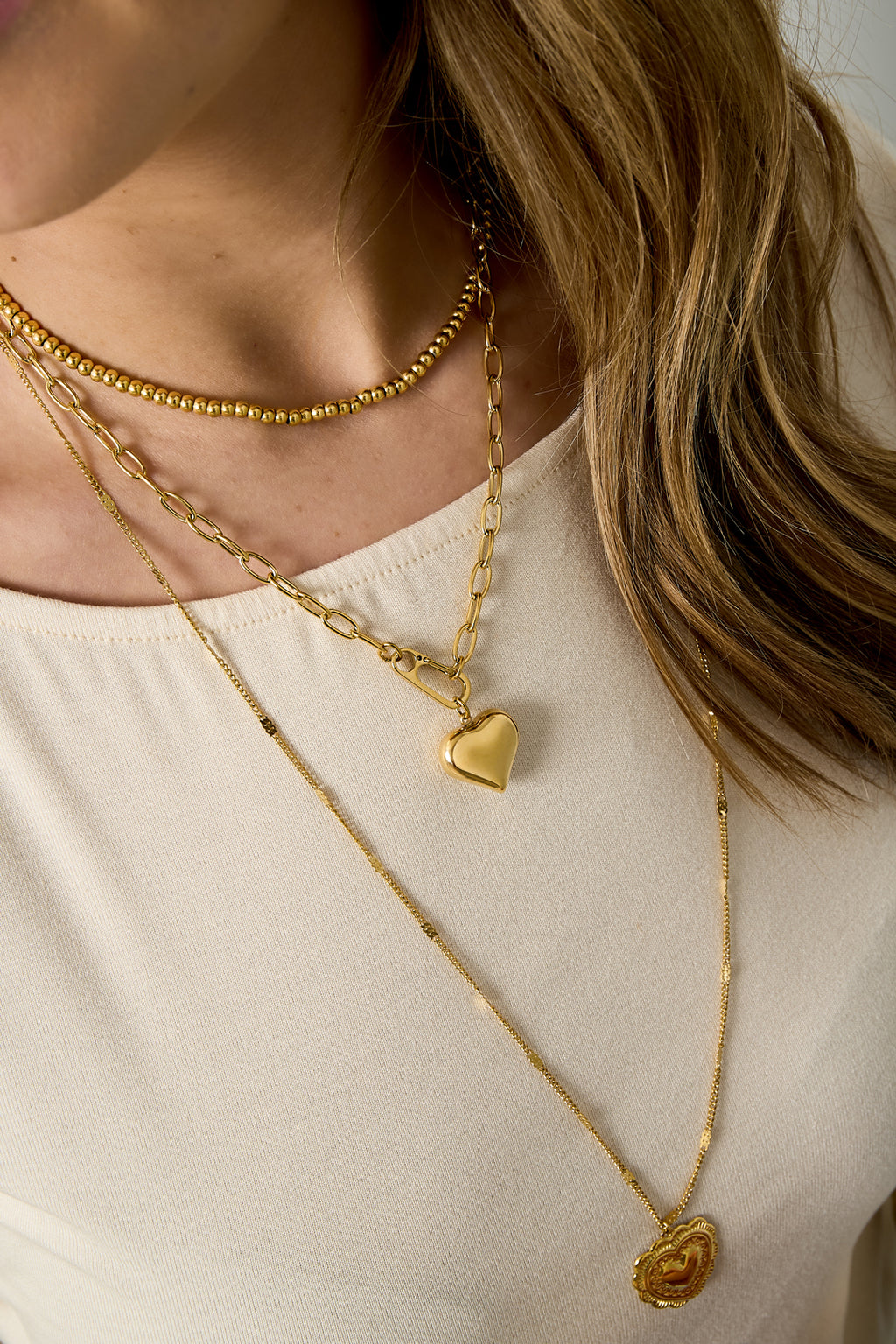 Collier Cœur avec fermeture avant - 62859