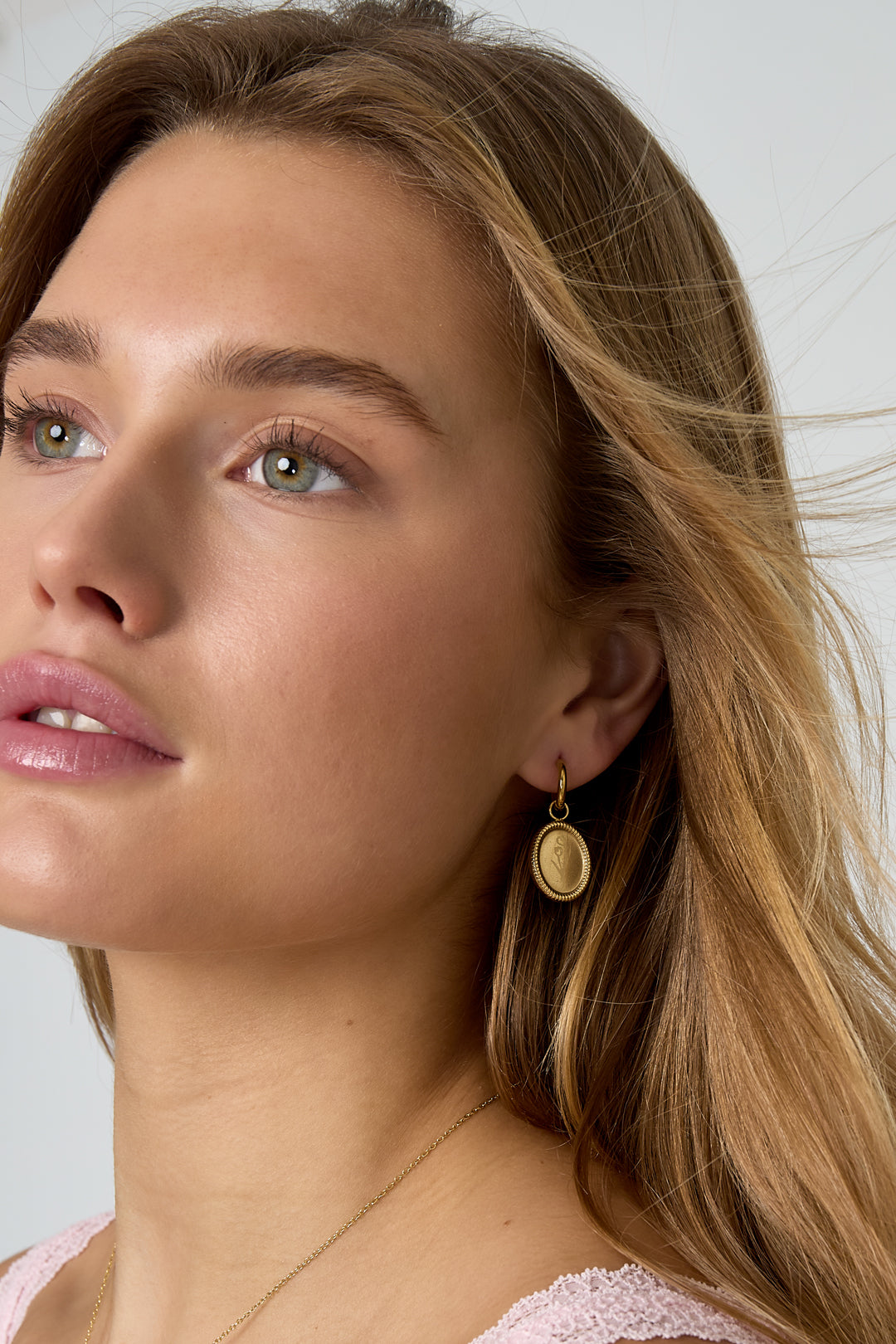 Boucles d'oreilles en acier inoxydable en forme de tulipe