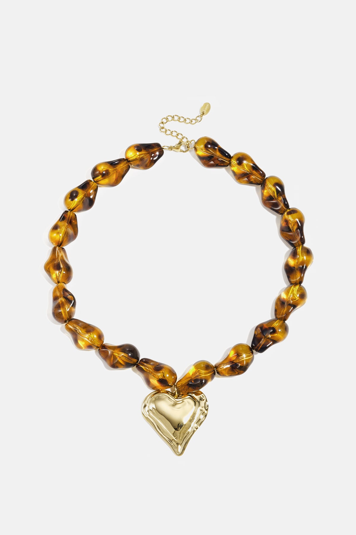 Colliers en perles acryliques Cœur - 62496