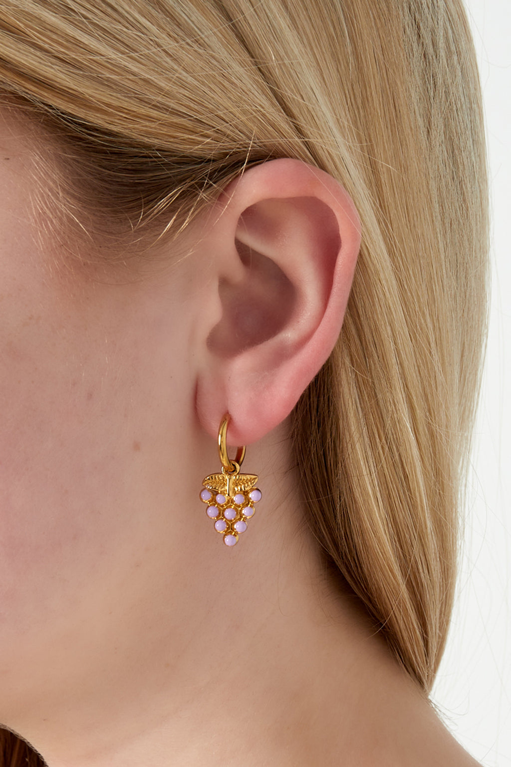 Boucles d'oreilles raisin