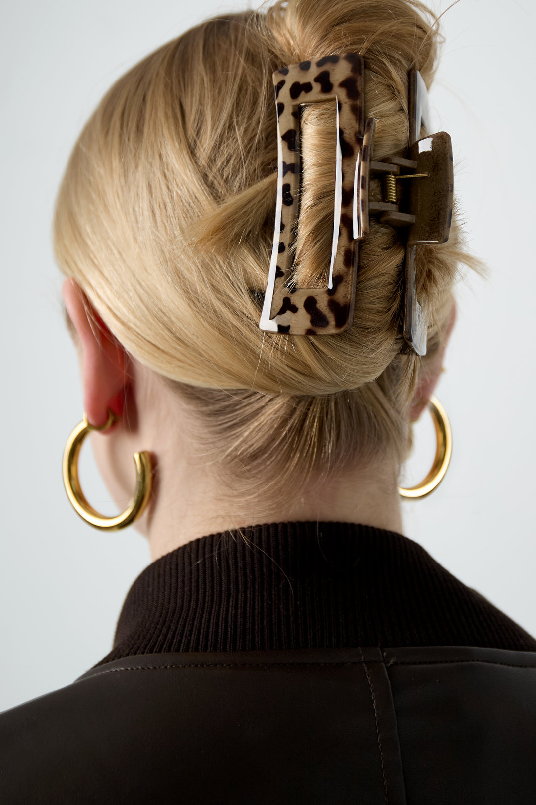 Pinces à cheveux imprimé léopard - 58641